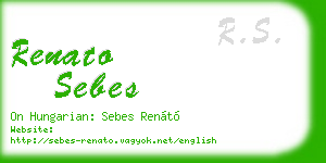 renato sebes business card