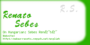 renato sebes business card